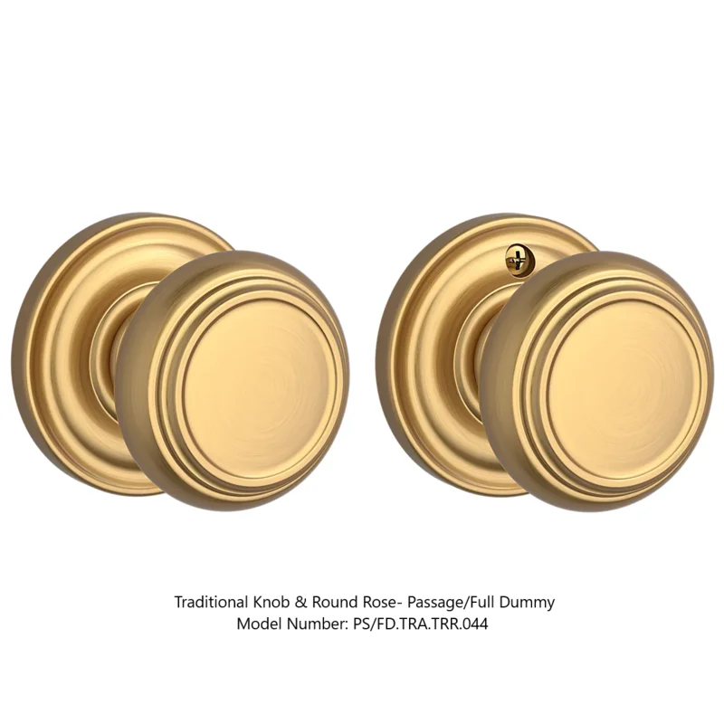 Baldwin - Reserve Collection - Interior Knobs - Traditional Door Knob (Full Dummy)