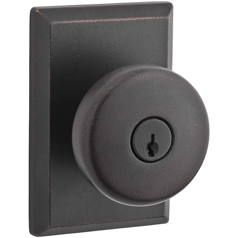 Baldwin - Reserve Collection - Keyed Knobs - Rustic Door Knob (Entry)