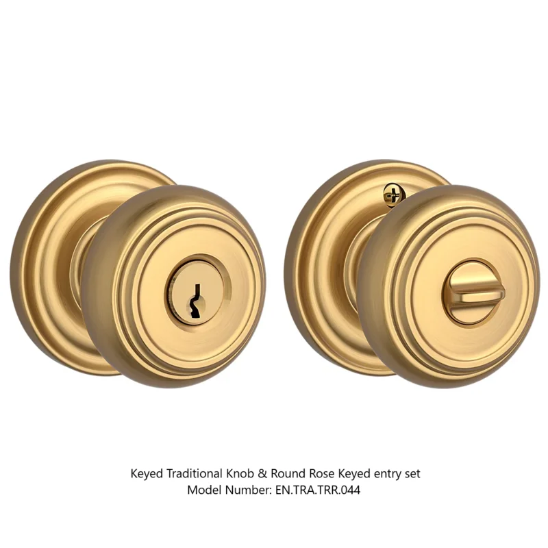 Baldwin - Reserve Collection - Keyed Knobs - Traditional Door Knob (Entry)