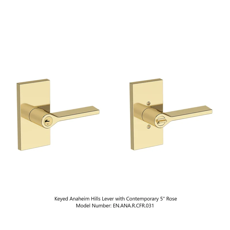 Baldwin - Reserve Collection - Keyed Levers - Anaheim Hills Door Lever (Entry)