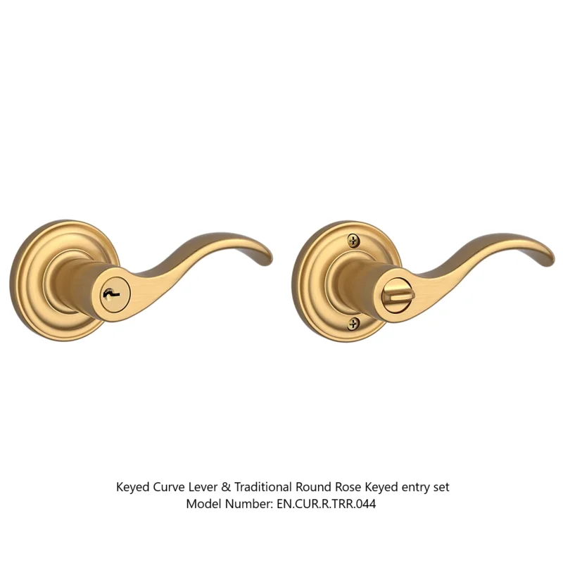 Baldwin - Reserve Collection - Keyed Levers - Curve Door Lever (Entry)