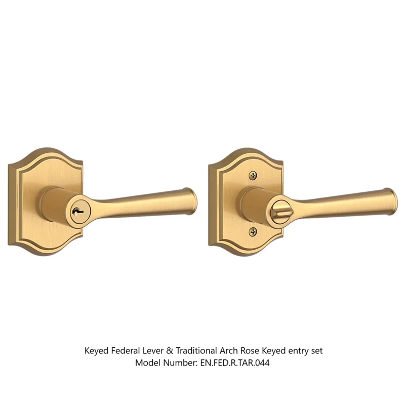 Baldwin - Reserve Collection - Keyed Levers - Federal Door Lever (Entry)