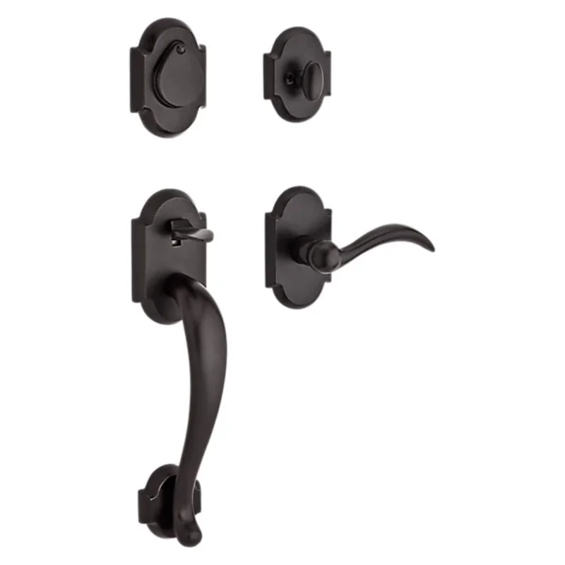 Baldwin - Reserve Collection - Tubular Entry Handlesets - Adirondack Sectional Handleset w/ Arch Lever & Rose