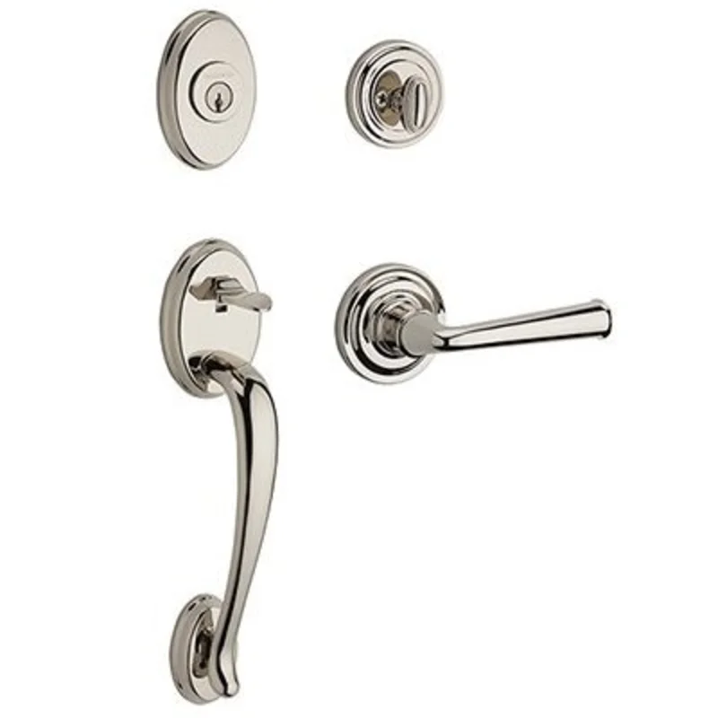 Baldwin - Reserve Collection - Tubular Entry Handlesets - Columbus Sectional Handleset w/ Federal Lever & Rose