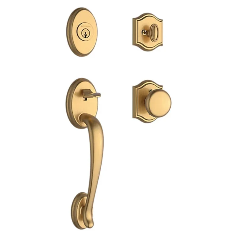 Baldwin - Reserve Collection - Tubular Entry Handlesets - Columbus Sectional Handleset w/ Round Knob & Rose