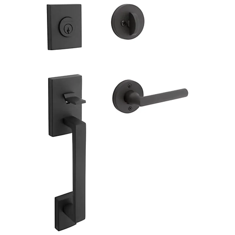Baldwin - Reserve Collection - Tubular Entry Handlesets - La Jolla Sectional Handleset w/ Tube Lever & Rose