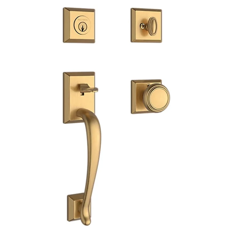 Baldwin - Reserve Collection - Tubular Entry Handlesets - Nappa Sectional Handleset w/ Traditional Knob & Rose