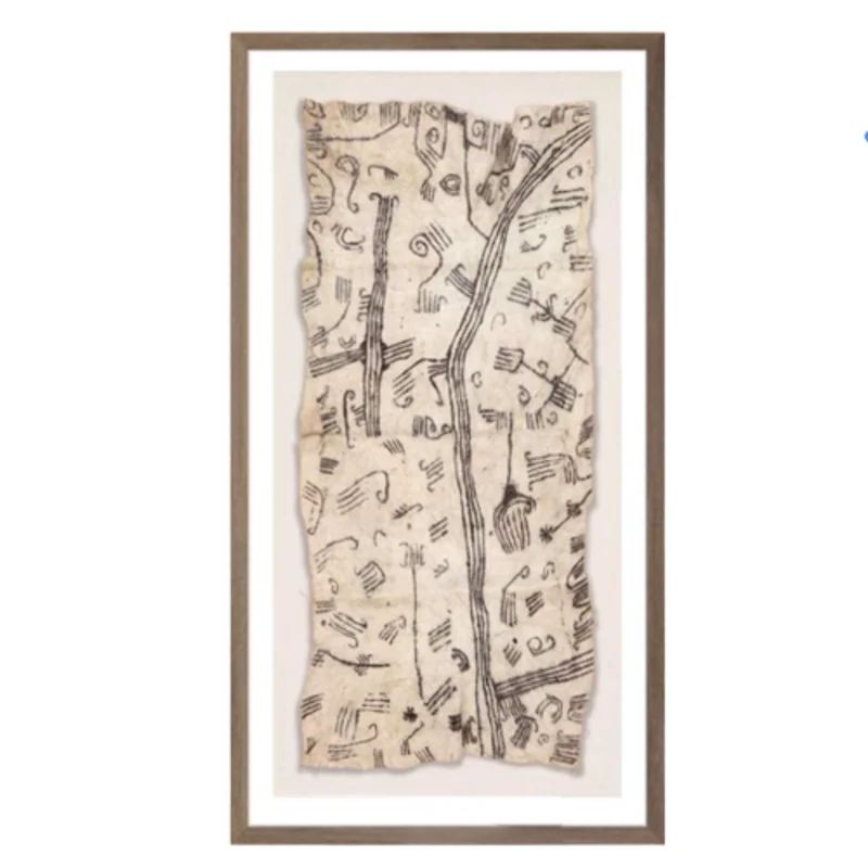Bark Cloth I - Natural, 15" x 28"