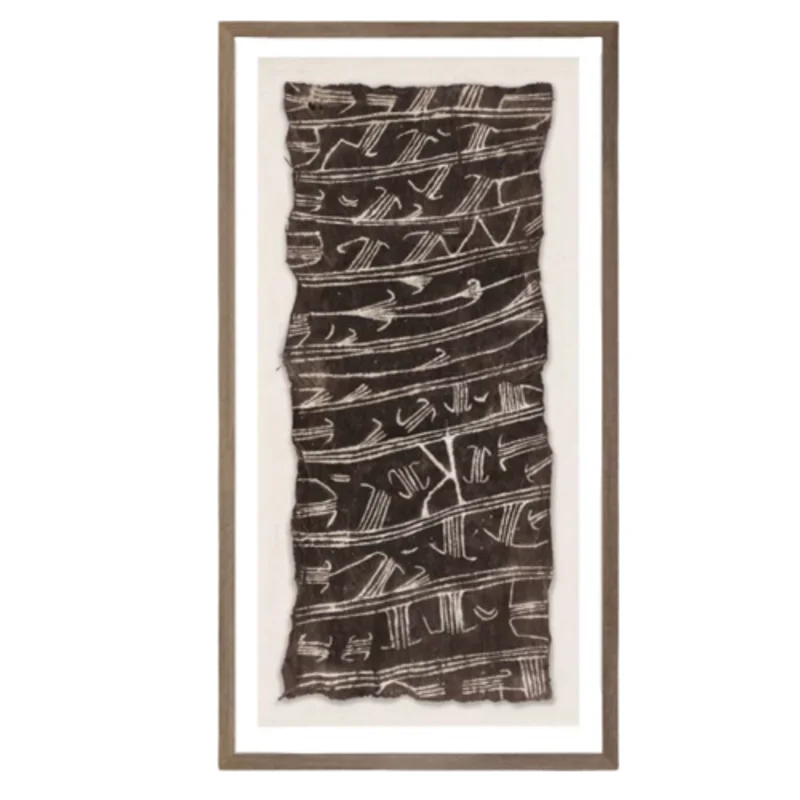 Bark Cloth III - Mocha, 15" x 28"