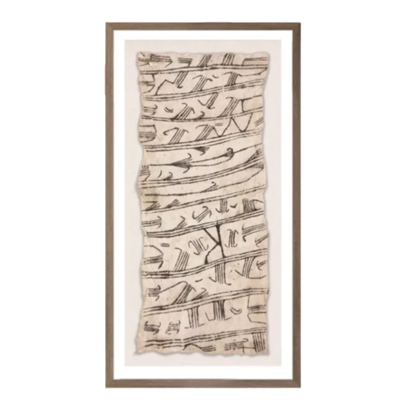 Bark Cloth III - Natural, 15" x 28"