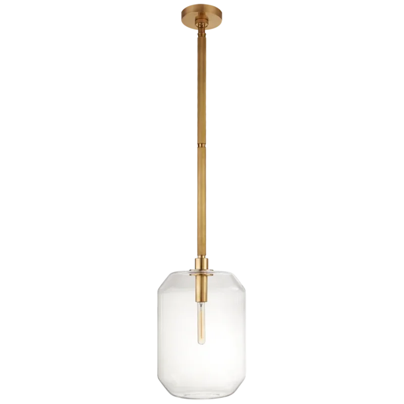 Barrett Medium Knurled Pendant, Brass