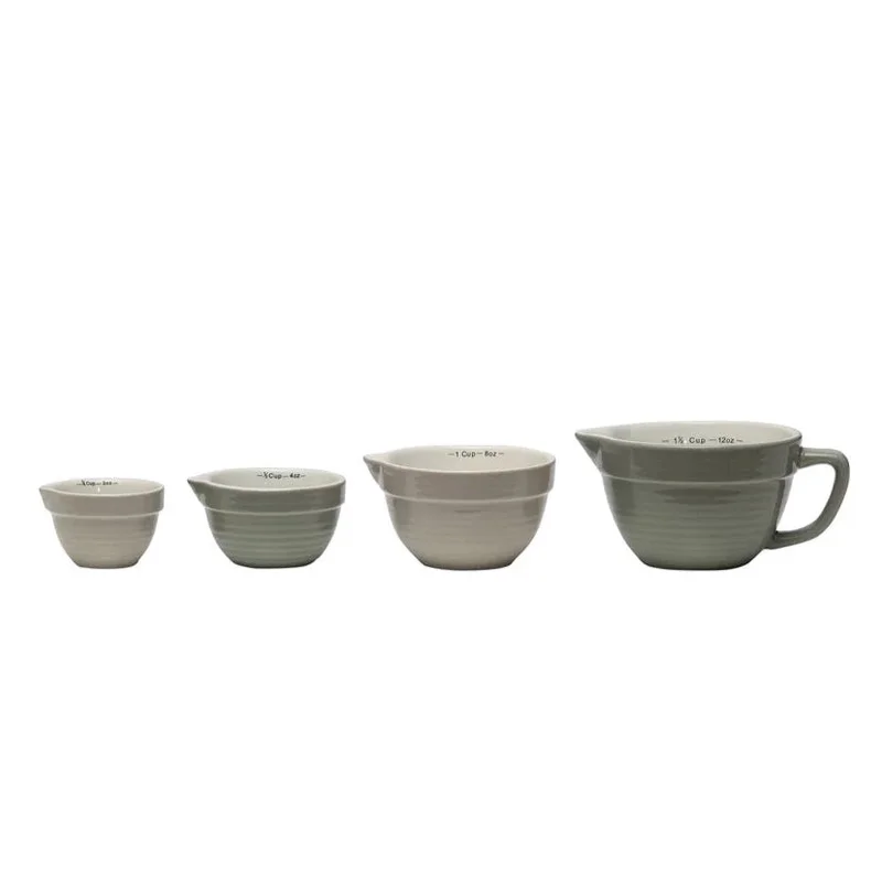 Batter Bowl Measuring Cups, Set of 4, Gray