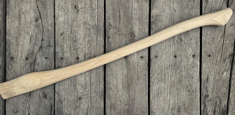 Beaver Tooth 36" Single Bit Hickory Axe Handle Large Eye Plain Sanded Finish USA