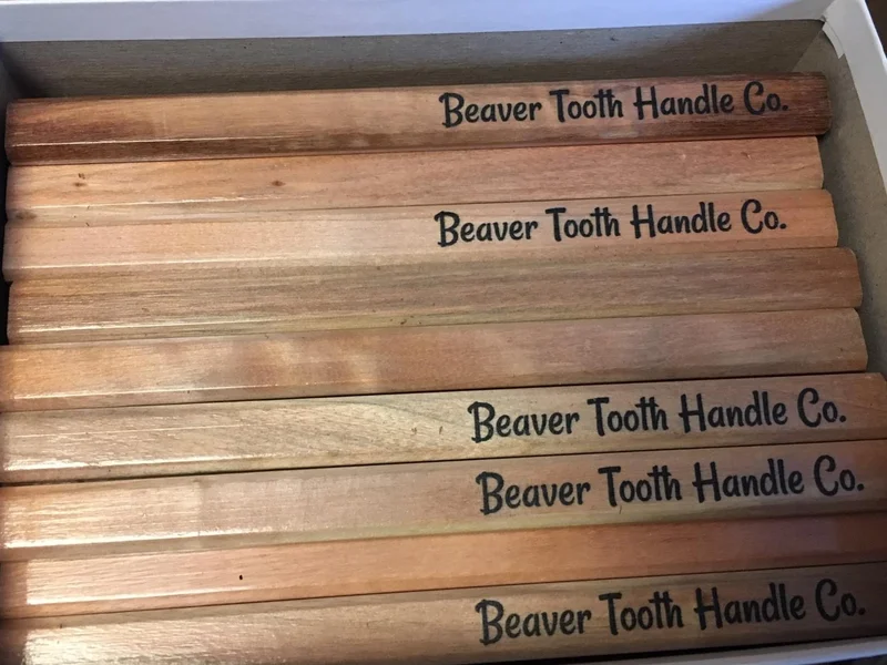 Beaver Tooth Carpenter Pencils Made in USA !!! Natural