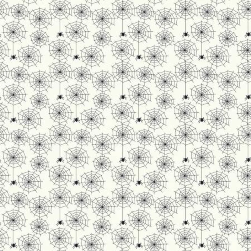 Beggar's Night: Spiderwebs- Cream (1/4 Yard)