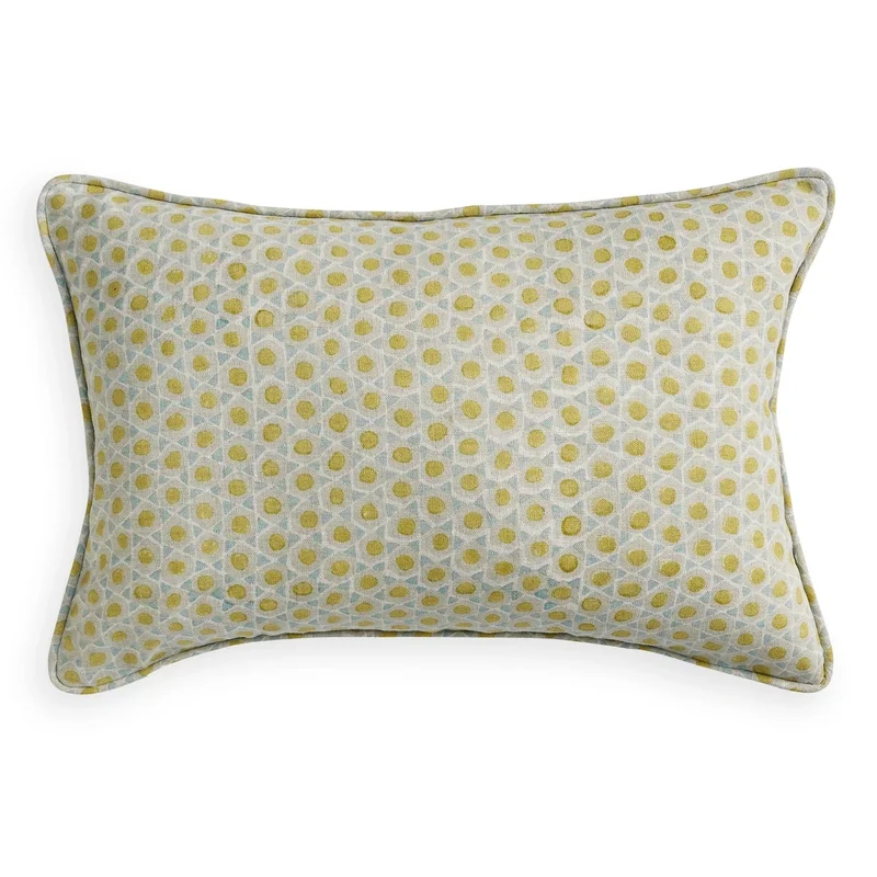 Bejmat Cenote Linen Cushion, 12" x 18"