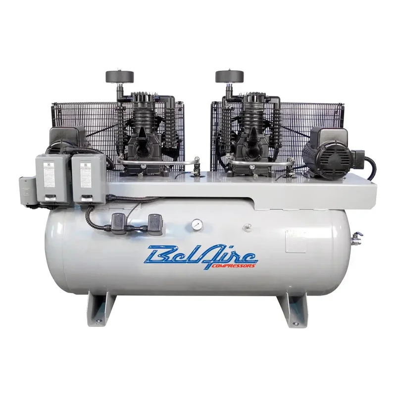 Belaire 3112DL 2-Stage Electric Duplex Compressor, 2x7.5HP 120G Horz 208-230/1P