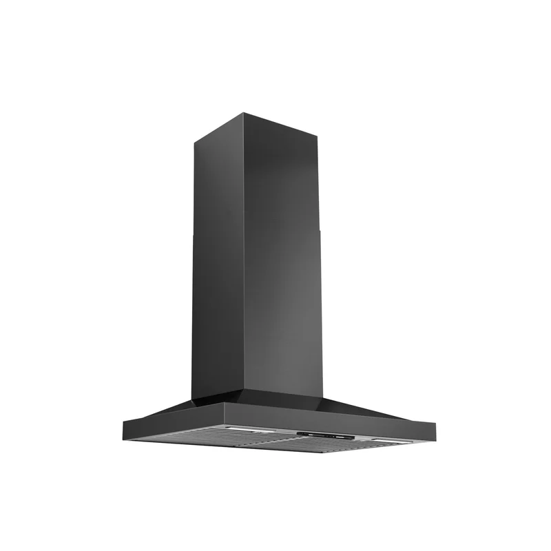 Best - 29.88 Inch 650 CFM Wall Mount and Chimney Range Vent in Black Stainless - WCS1306BLS Black Stainless