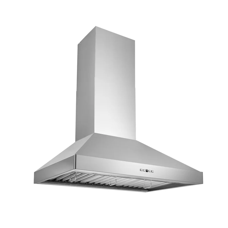 Best - 36 Inch 800 CFM Wall Mount and Chimney Range Vent in Stainless - WPP9IQ36SB Stainless