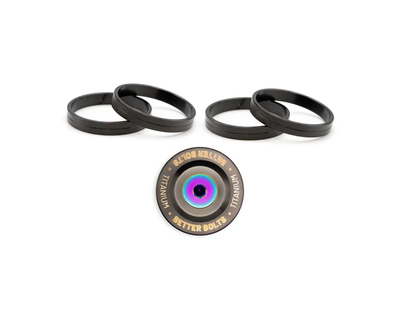 Better Bolts Titanium Stem Top Cap Rainbow Oil Slick