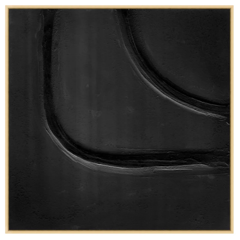 Black Muted Curves 2, 31"W x 31"H