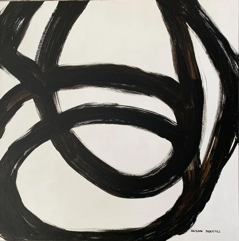 Black Stripe, 24"L x 24"W
