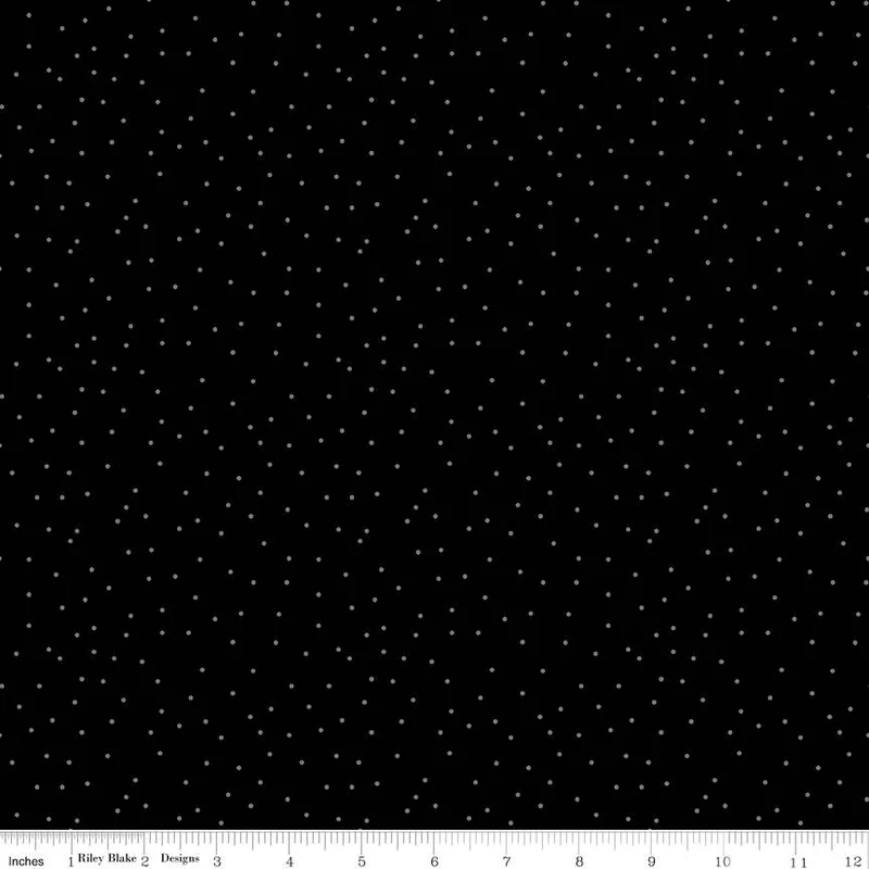 BLACKOUT: Dots-Black (1/4 Yard)