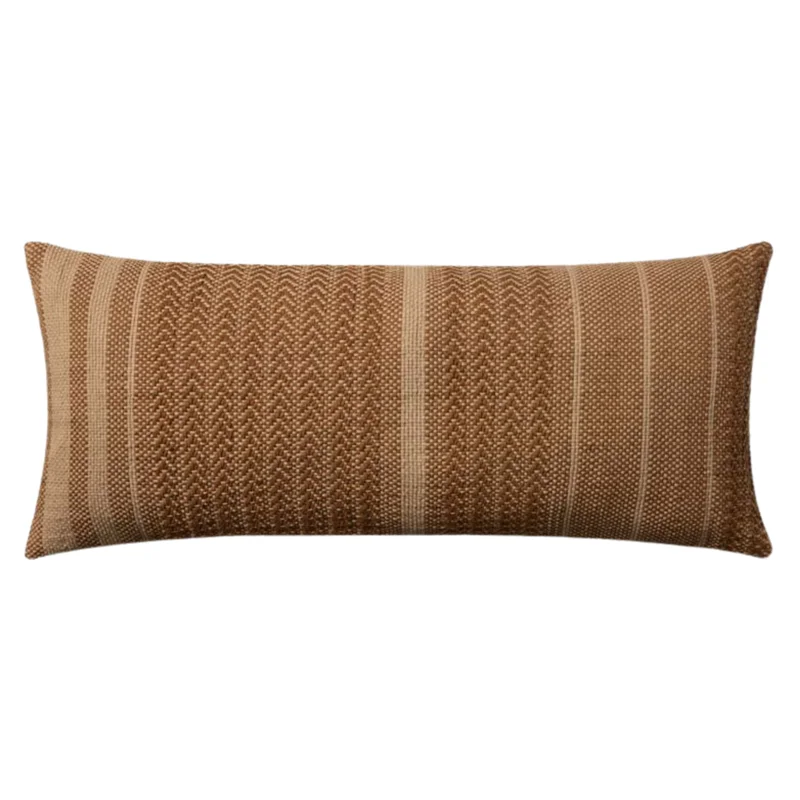 Blair Pillow, Brown, 13" x 35", PAL0058, Amber Lewis x Loloi