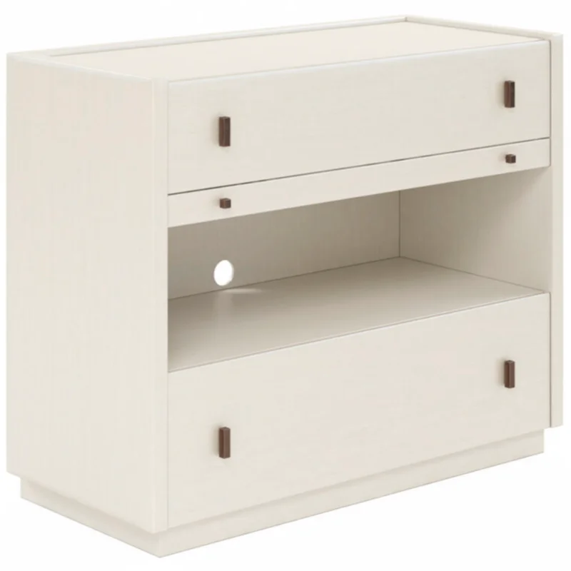 Blanc 2-Drawer Chest, 42"W x 18"D x 32.75"H