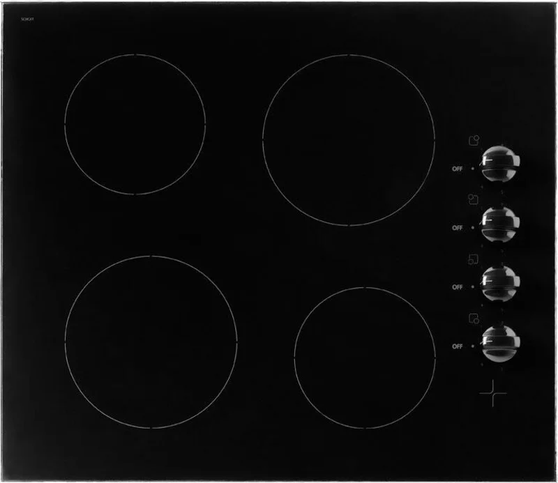 Blomberg - 24.2 inch wide Electric Cooktop in Black - CTE24400 Black
