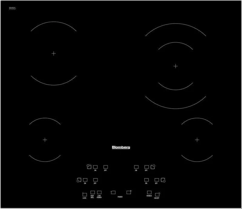 Blomberg - 24.2 inch wide Electric Cooktop in Black - CTE24410 Black
