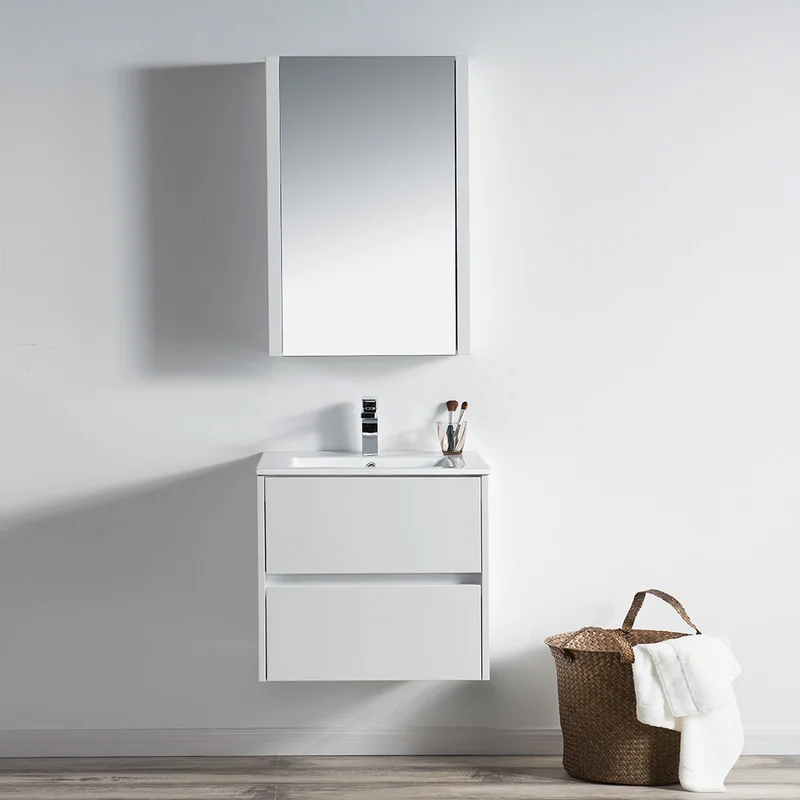 Blossom Wall Mount 24 Inch Valencia Vanity (Wasbasin NOT included) Glossy White