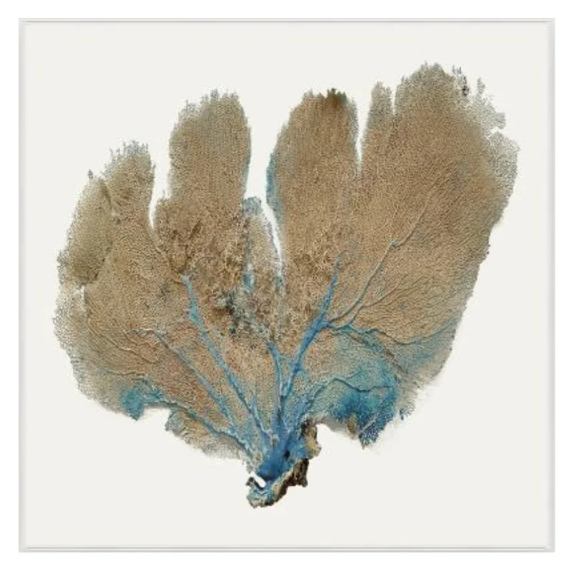 Blue Infusion III, 31.25" x 31.25", White Frame