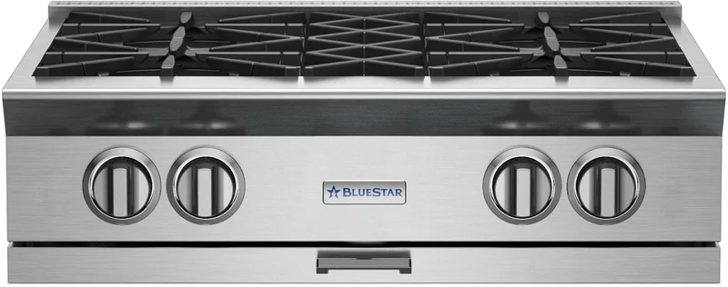 BlueStar - 29.875 inch wide Gas Cooktop in Stainless - BSPRT304B Stainless