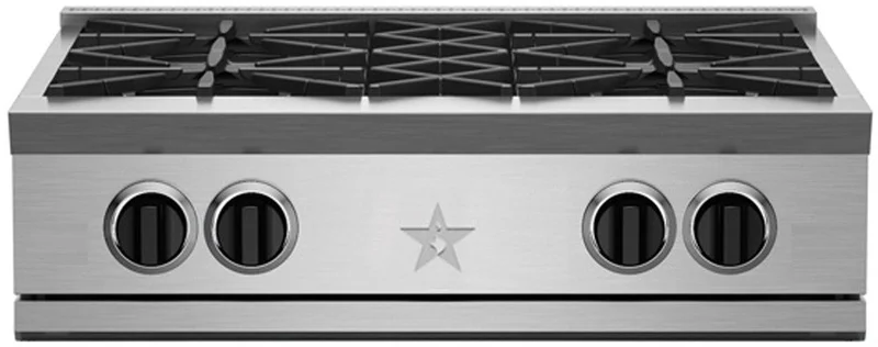 BlueStar - 29.875 inch wide Gas Cooktop in Stainless - RGTNB304BV2LPLT Stainless