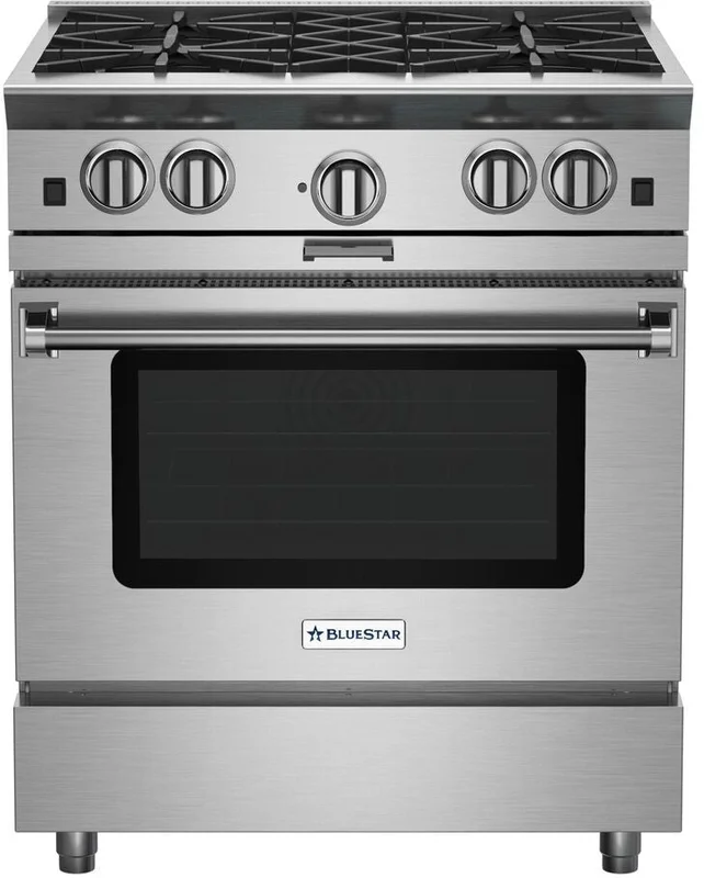 BlueStar - 4.5 cu. ft Gas Range in Stainless - BSP304BPLT Stainless