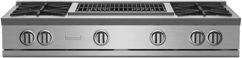 BlueStar - 47.875 inch wide Gas Cooktop in Stainless - RGTNB484CBV2PLT Stainless
