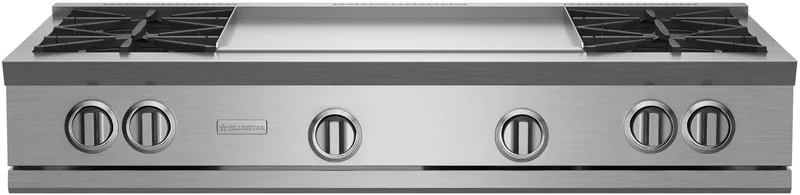 BlueStar - 47.875 inch wide Gas Cooktop in Stainless - RGTNB484GV2LPLT Stainless