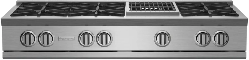 BlueStar - 47.875 inch wide Gas Cooktop in Stainless - RGTNB486CBV2 Stainless