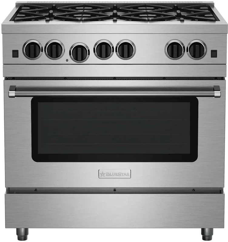 BlueStar - 5.1 cu. ft Gas Range in Stainless - RCS36SBV2L Stainless