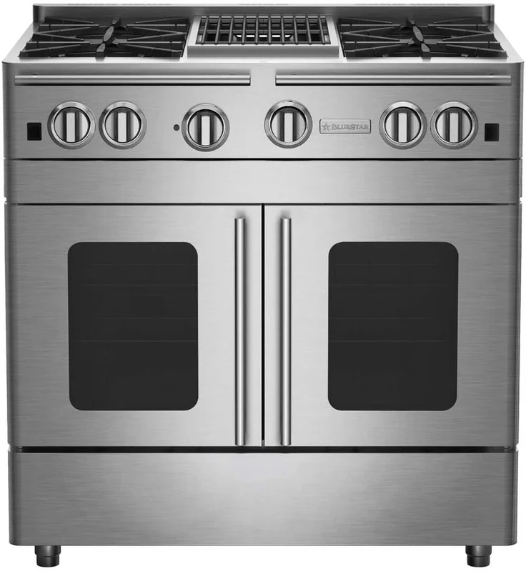 BlueStar - 5.1 cu. ft Gas Range in Stainless - RNB364CBPMV2 Stainless