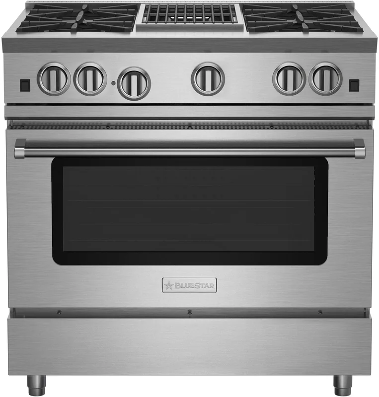 BlueStar - 5 cu. ft Gas Range in Stainless - RNB364CBV2 Stainless