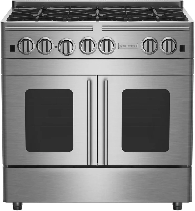 BlueStar - 5 cu. ft Gas Range in Stainless - RNB366BPMV2LC Stainless