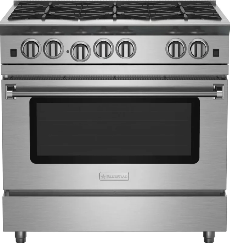 BlueStar - 5 cu. ft Gas Range in Stainless - RNB366BV2CPLT Stainless