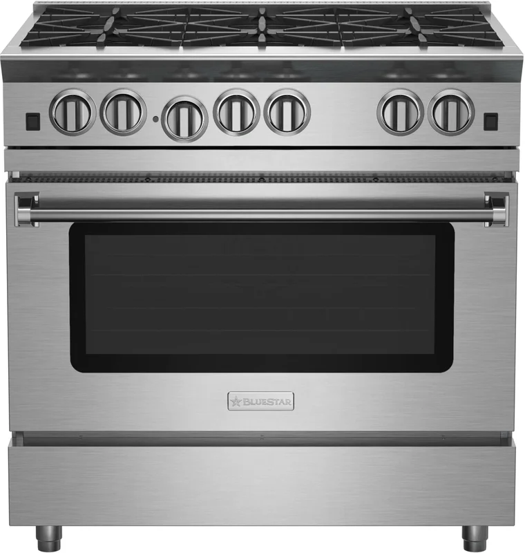 BlueStar - 5 cu. ft Gas Range in Stainless - RNB366BV2LPLT Stainless