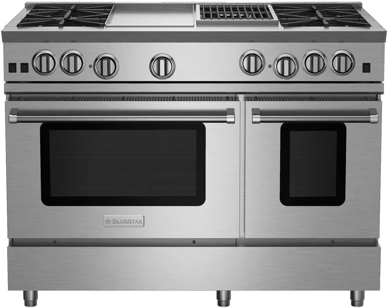 BlueStar - 6.6 cu. ft Gas Range in Stainless - RNB484GCBV2 Stainless