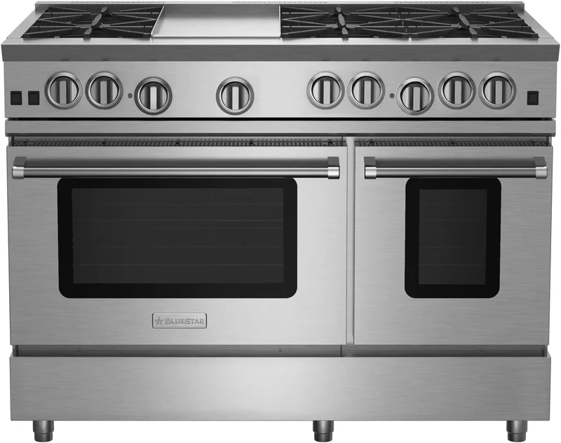 BlueStar - 6.6 cu. ft Gas Range in Stainless - RNB486GV2L Stainless