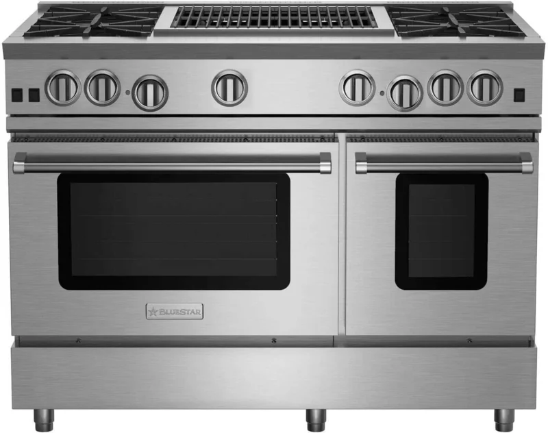 BlueStar - 6.7 cu. ft Gas Range in Stainless - RNB484CBV2 Stainless