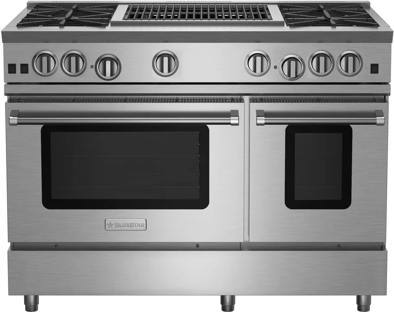 BlueStar - 6.7 cu. ft Gas Range in Stainless - RNB484CBV2LPLT Stainless