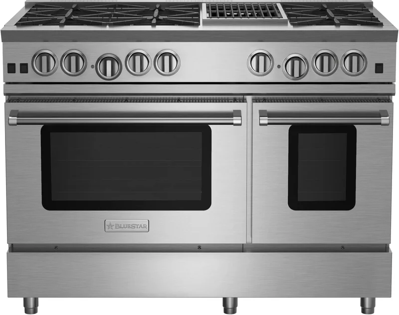 BlueStar - 6.7 cu. ft Gas Range in Stainless - RNB486CBV2LPLT Stainless